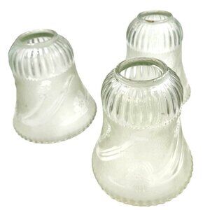 Lamp Bulb Cover, vintage frosted glass ruffled lamp shade replacement light shad